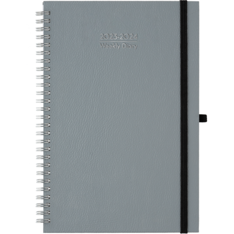 Ημερολόγιο εβδομαδιαίο Spiral Carma 2 ετών_C  2023-2024 17x24 με λάστιχο γκρι